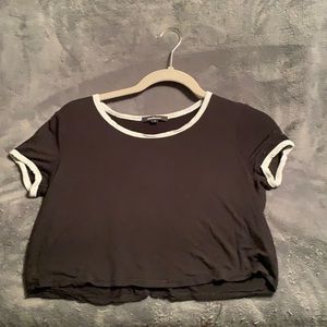 Black crop top size S